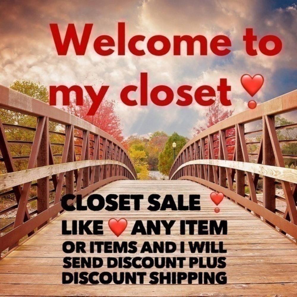 Closet sale! Like an item or items and I will send discount + discount s…
